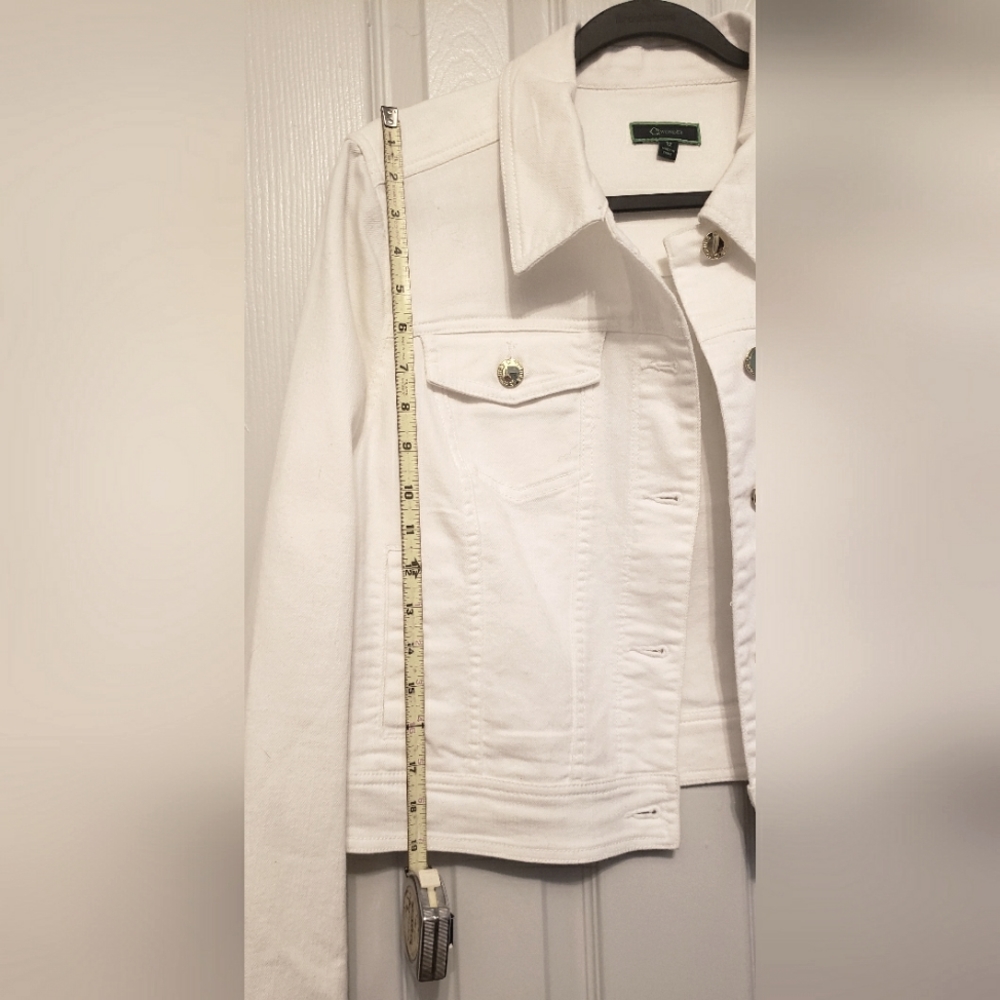 C Wonder Demin Stretch waisted / cropped jacket.